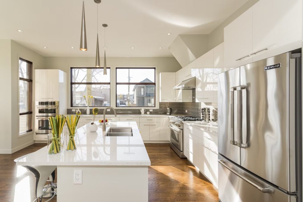 Beautiful modern shot on a house kitchen